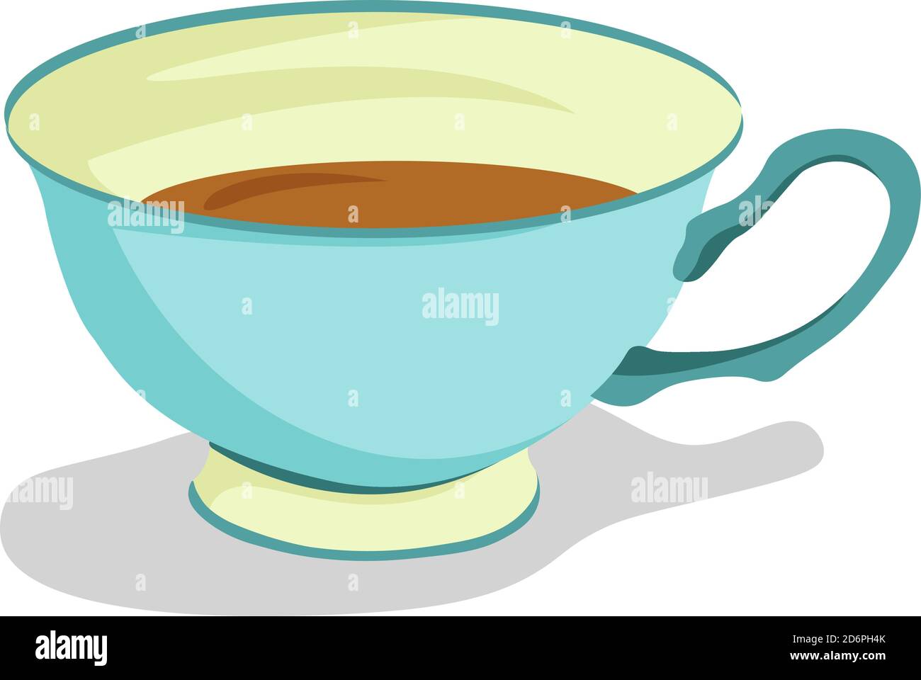 Tea cup, illustration, vector on white background Stock Vector Image