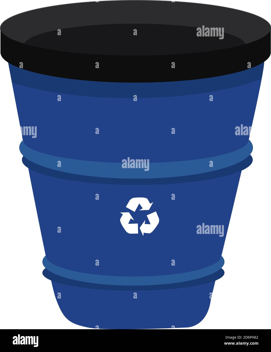 Waste basket, illustration, vector on white background Stock Vector