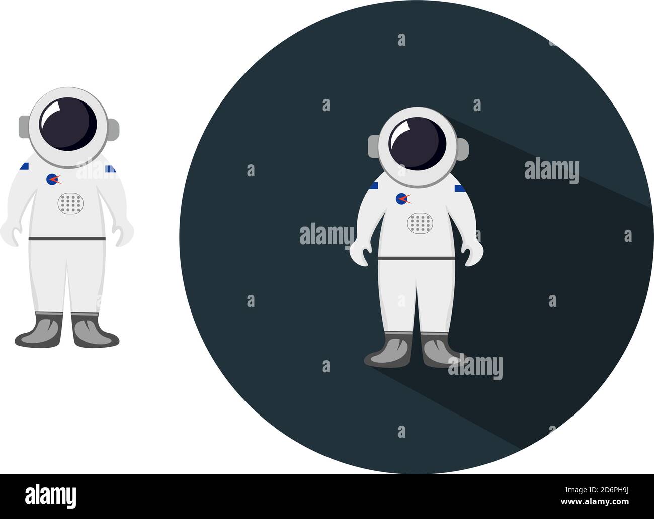 Awesome astronaut ,illustration, vector on white background. Stock Vector