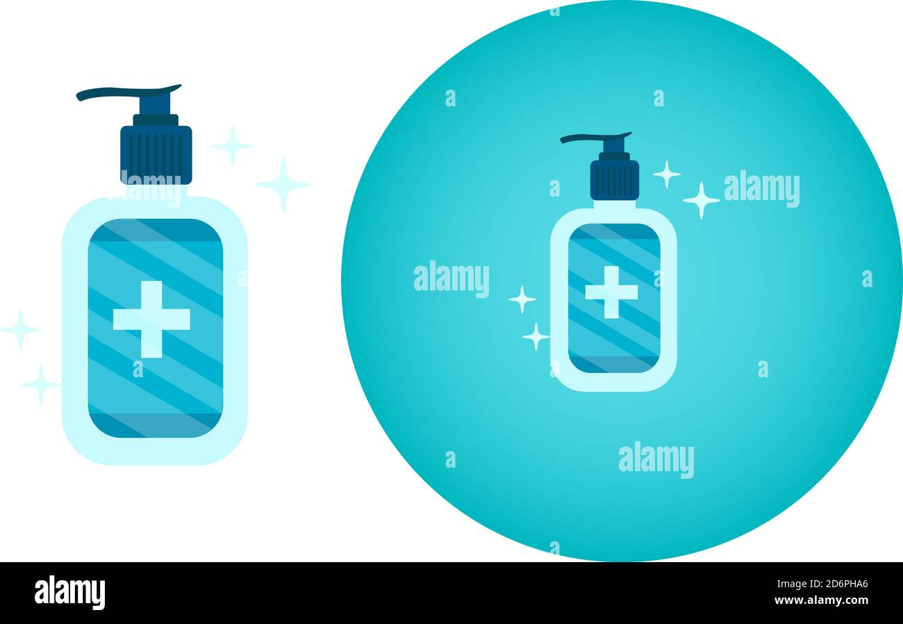 Sanitizer bottle ,illustration, vector on white background. Stock Vector