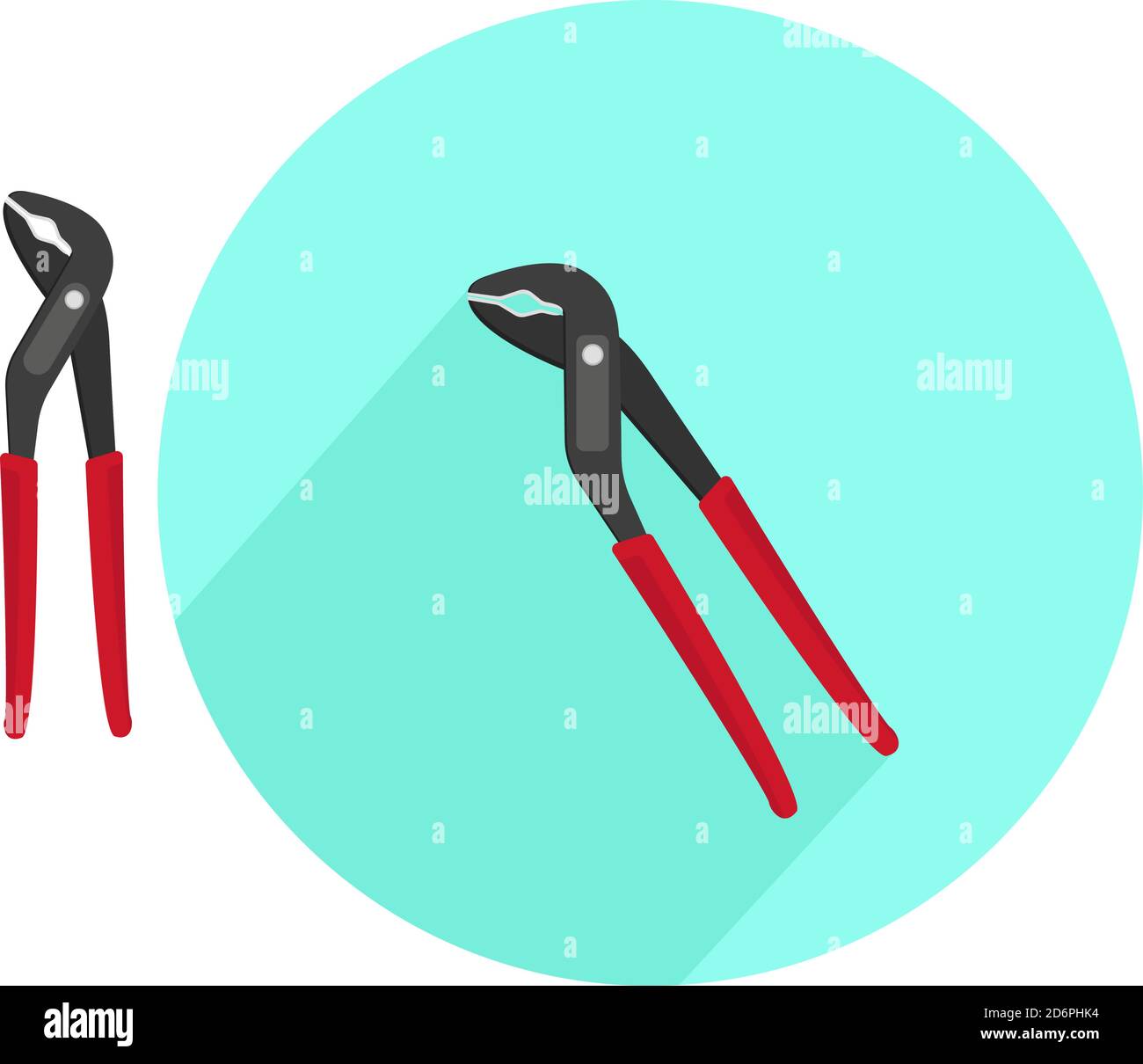 Plier tool ,illustration, vector on white background. Stock Vector