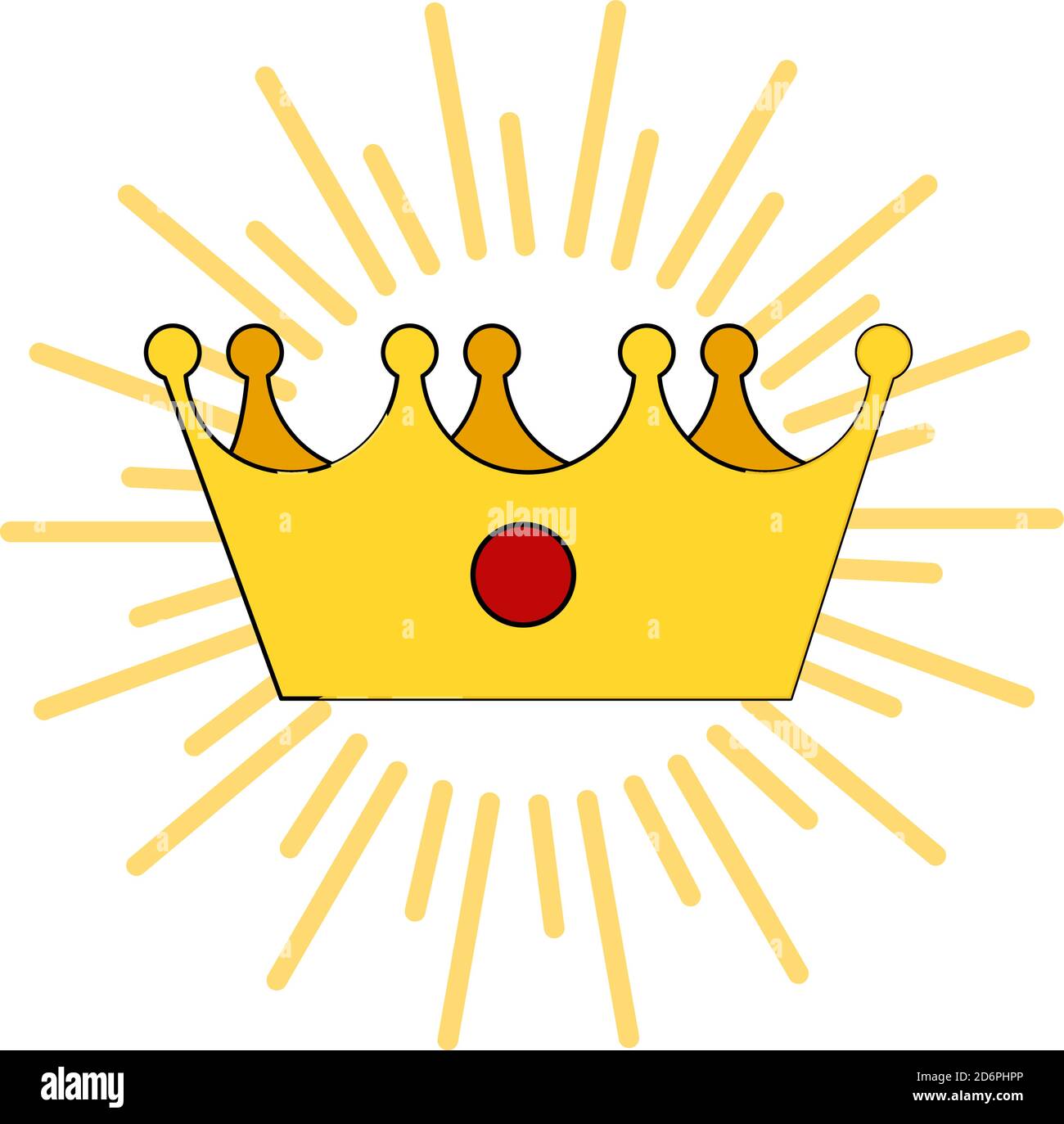 Gold crown illustration Stock Vector Images - Alamy