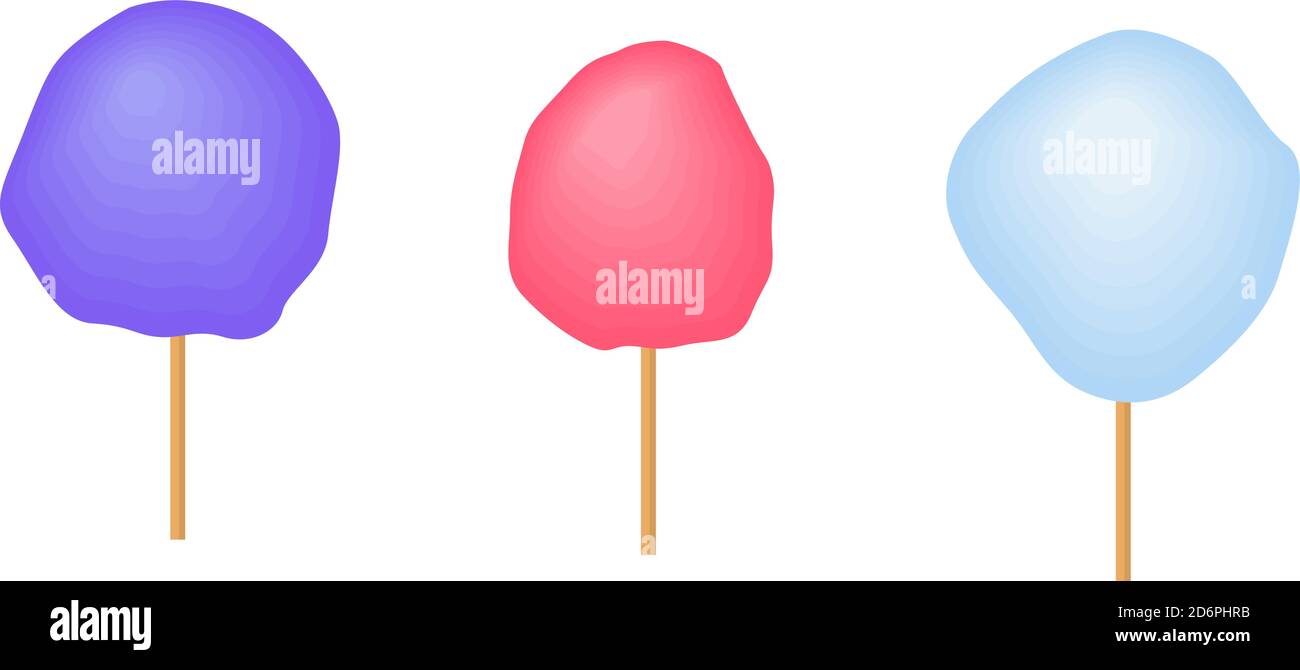 Cotton candy ,illustration, vector on white background Stock Vector ...