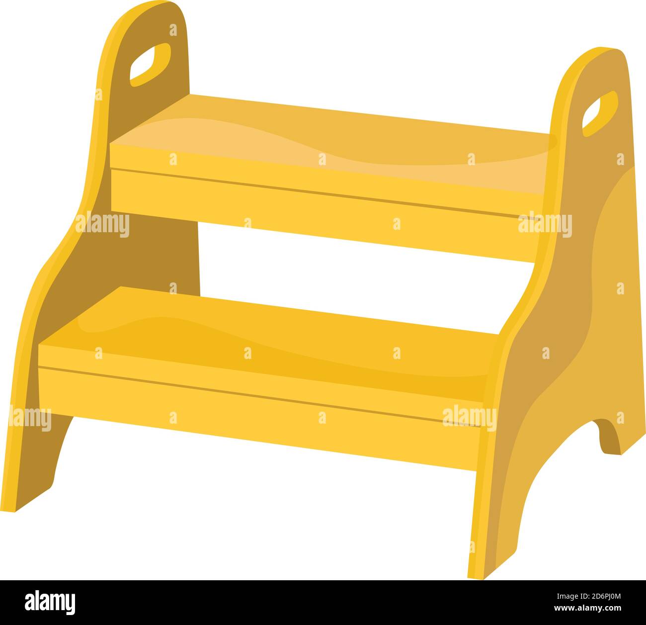 Step stool,illustration, vector on white background. Stock Vector