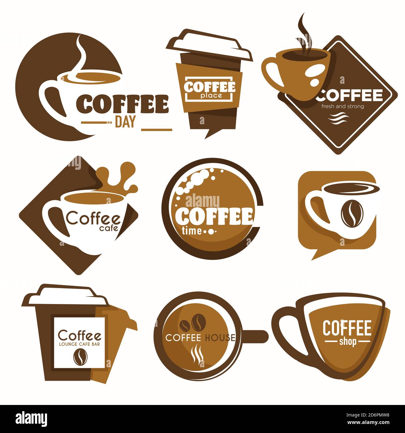 Coffee shop isolated icon drink cup takeaway Stock Vector Image & Art