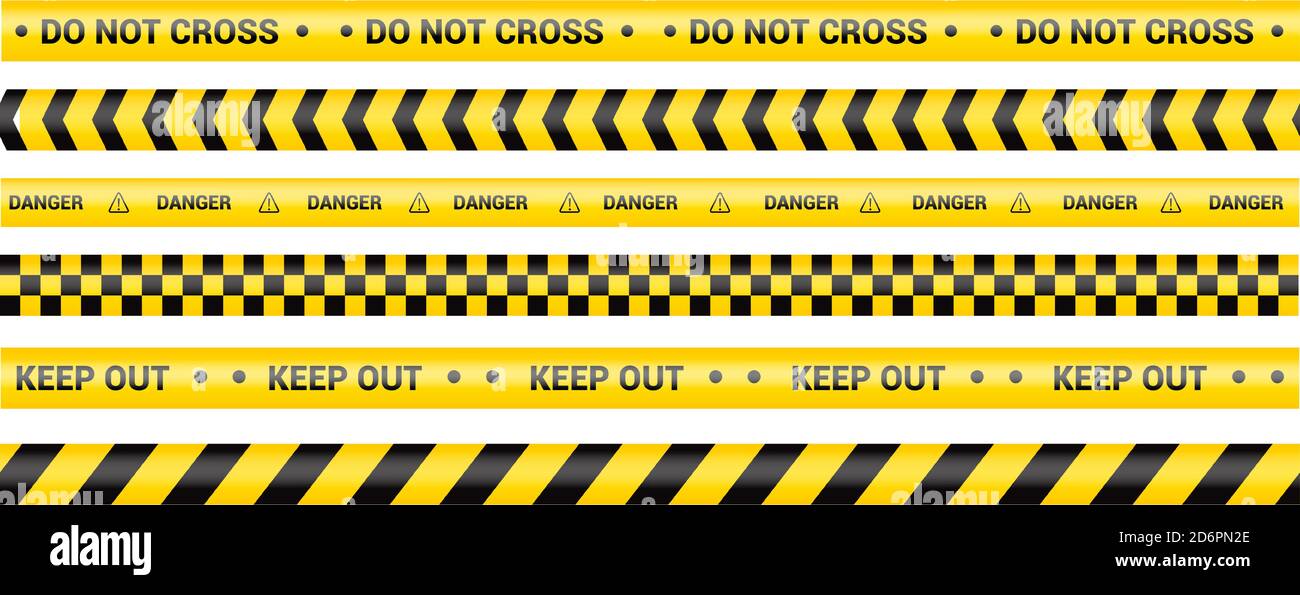 Police tape, crime danger line. Caution police lines isolated. Warning
