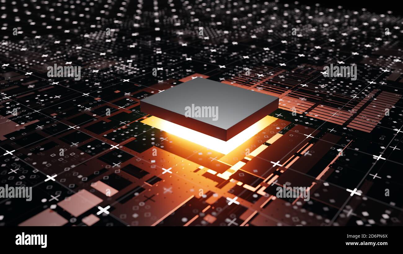 Abstract Central Computer Processors Concept Stock Photo Alamy