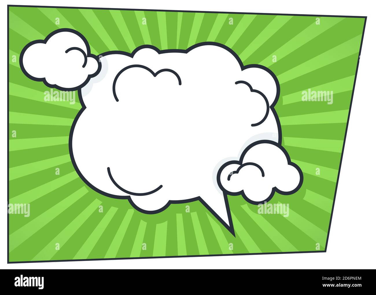 Thought bubble in comic book style, dialog box Stock Vector