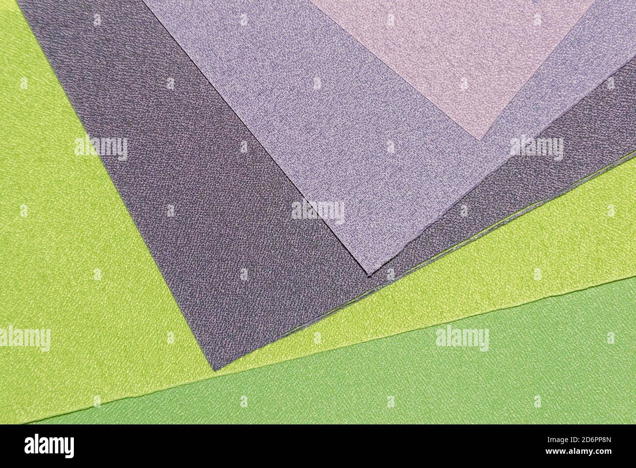 Various colored fabric samples. Selective focus Stock Photo