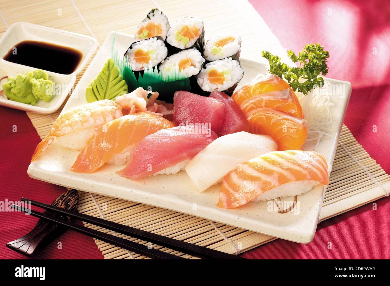 Golden Eye Snapper and Stripe Jack Sushi Stock Image - Image of life, rice:  160073867