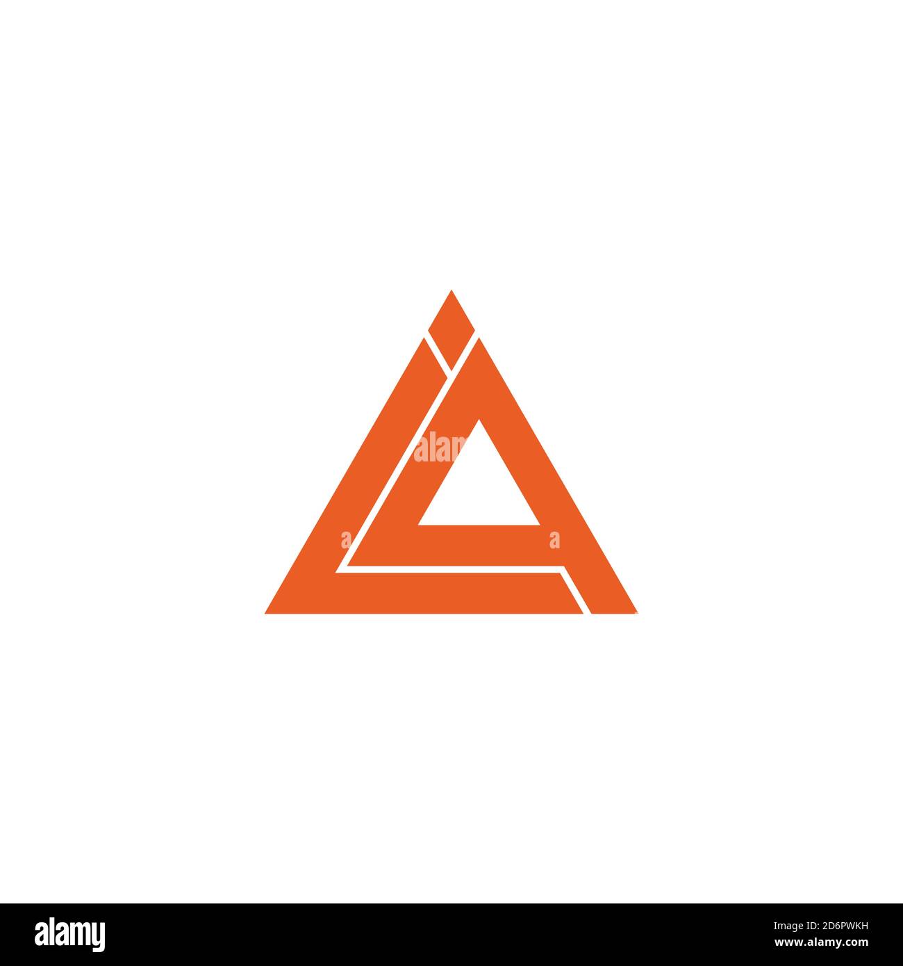abstract letter la triangle line geometric design logo vector Stock Vector