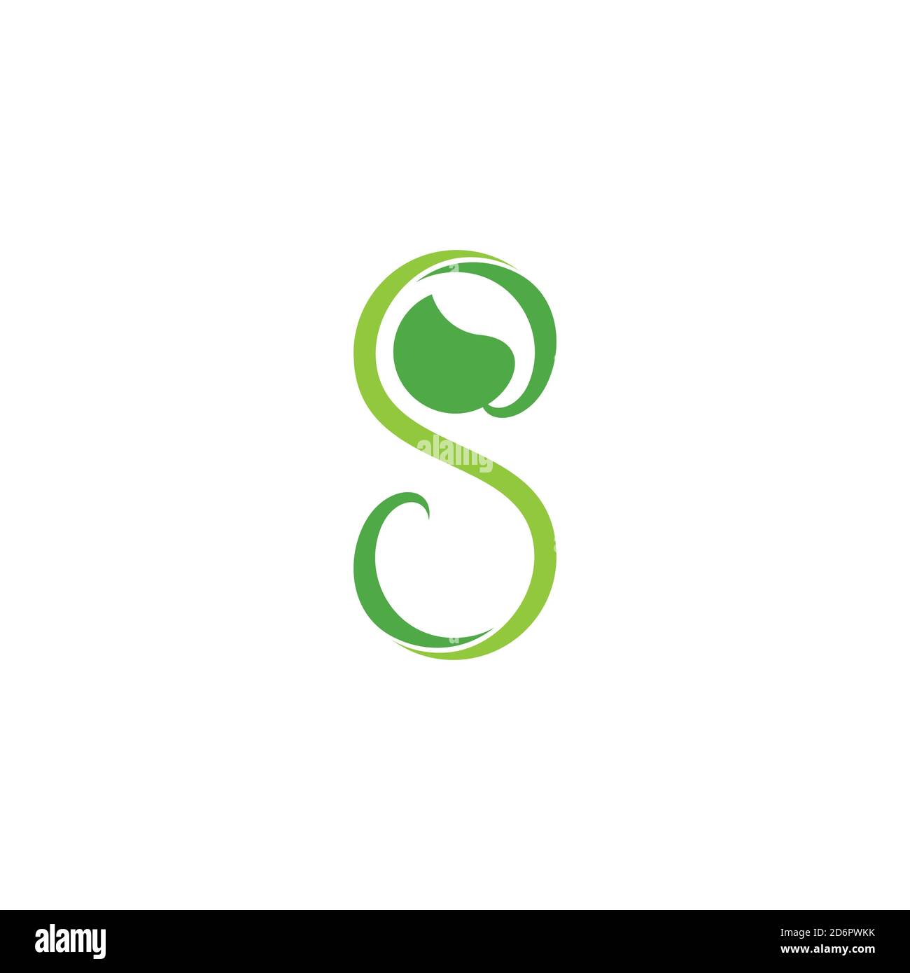 curves geometric leaf letter s logo vector Stock Vector Image & Art - Alamy