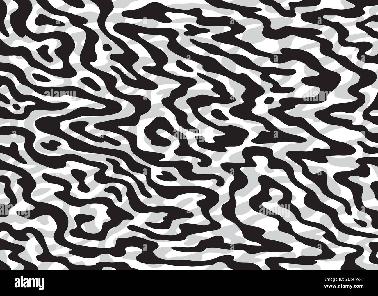 Psychedelic Abstract Background. Black and white pattern. Vector illustration for surface design, print, poster, icon, web, graphic designs. Stock Vector