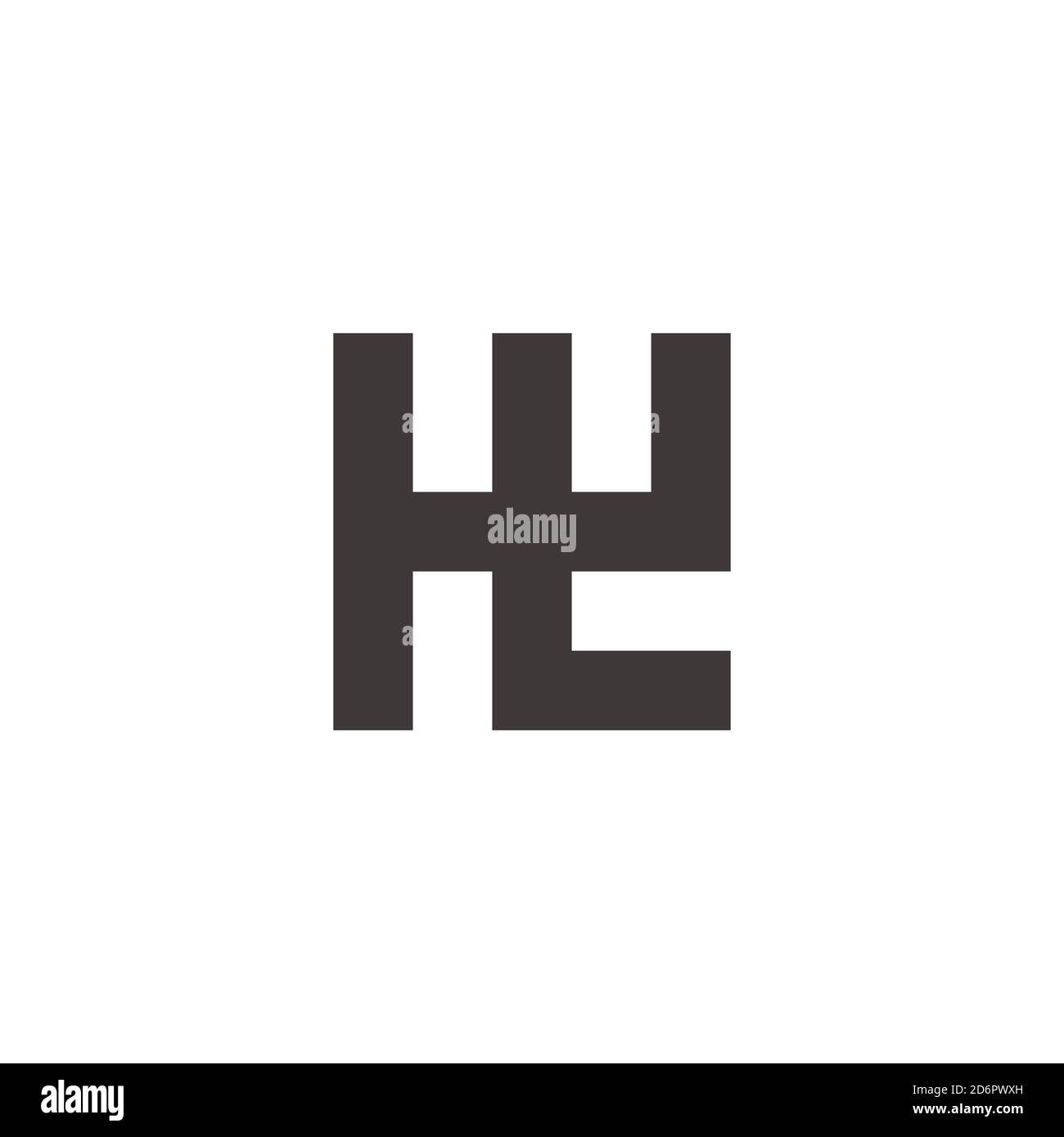 abstract letter L4 simple geometric logo vector Stock Vector