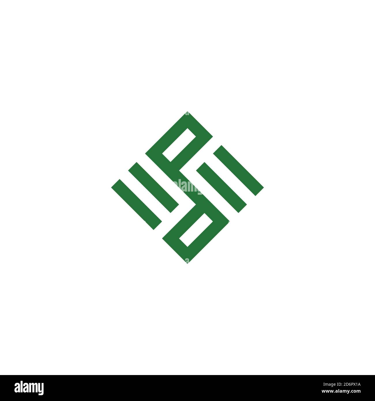 letter dp simple geometric stripes line square logo vector Stock Vector