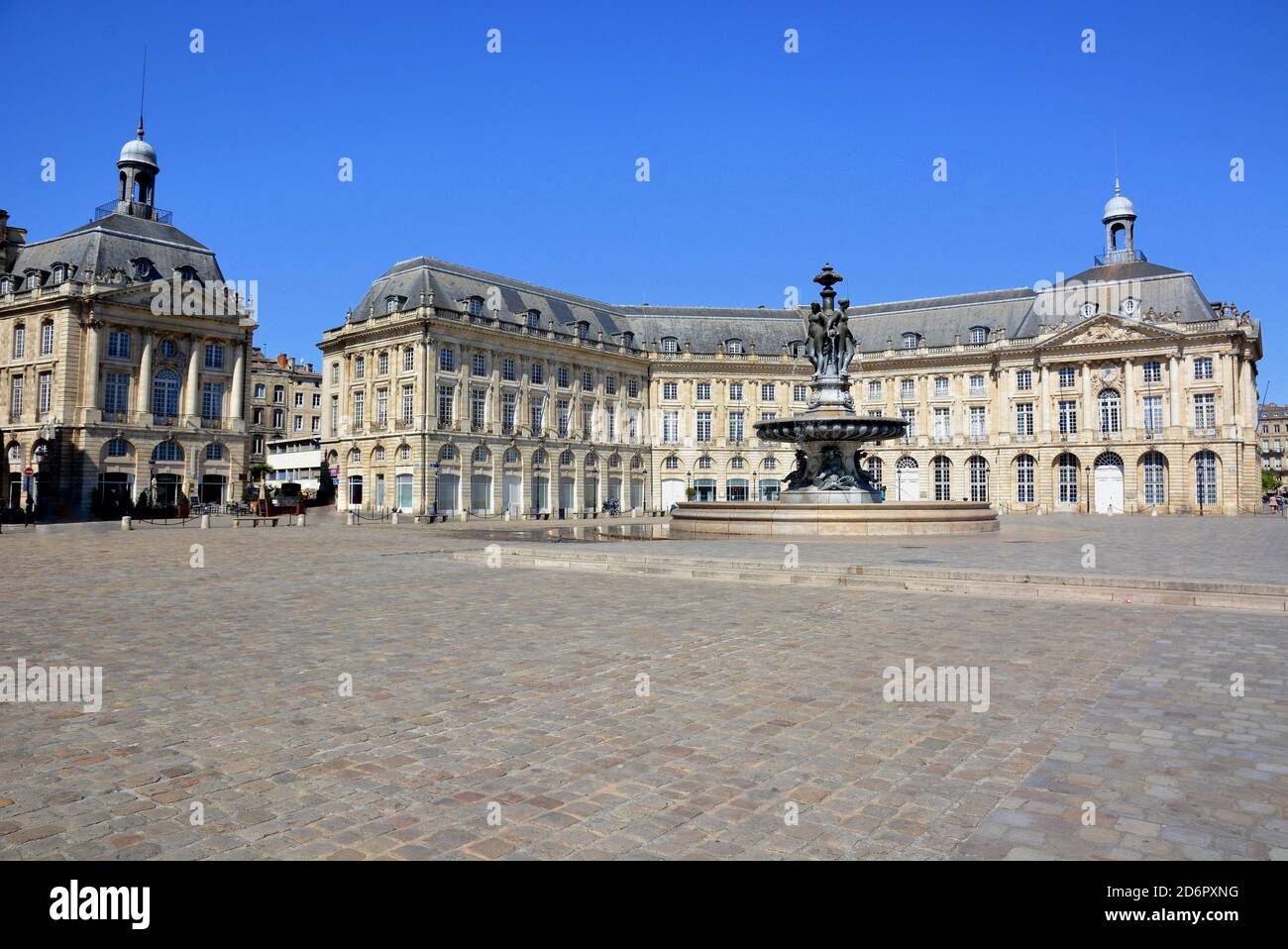 France, Aquitaine, Place of the Bourse, this place is representative of the classic architectural art of the 18th century. Stock Photo