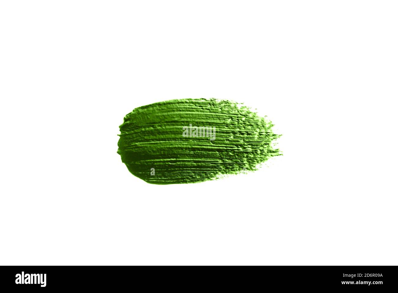 Green concealer swatch isolated on white background. Stock Photo
