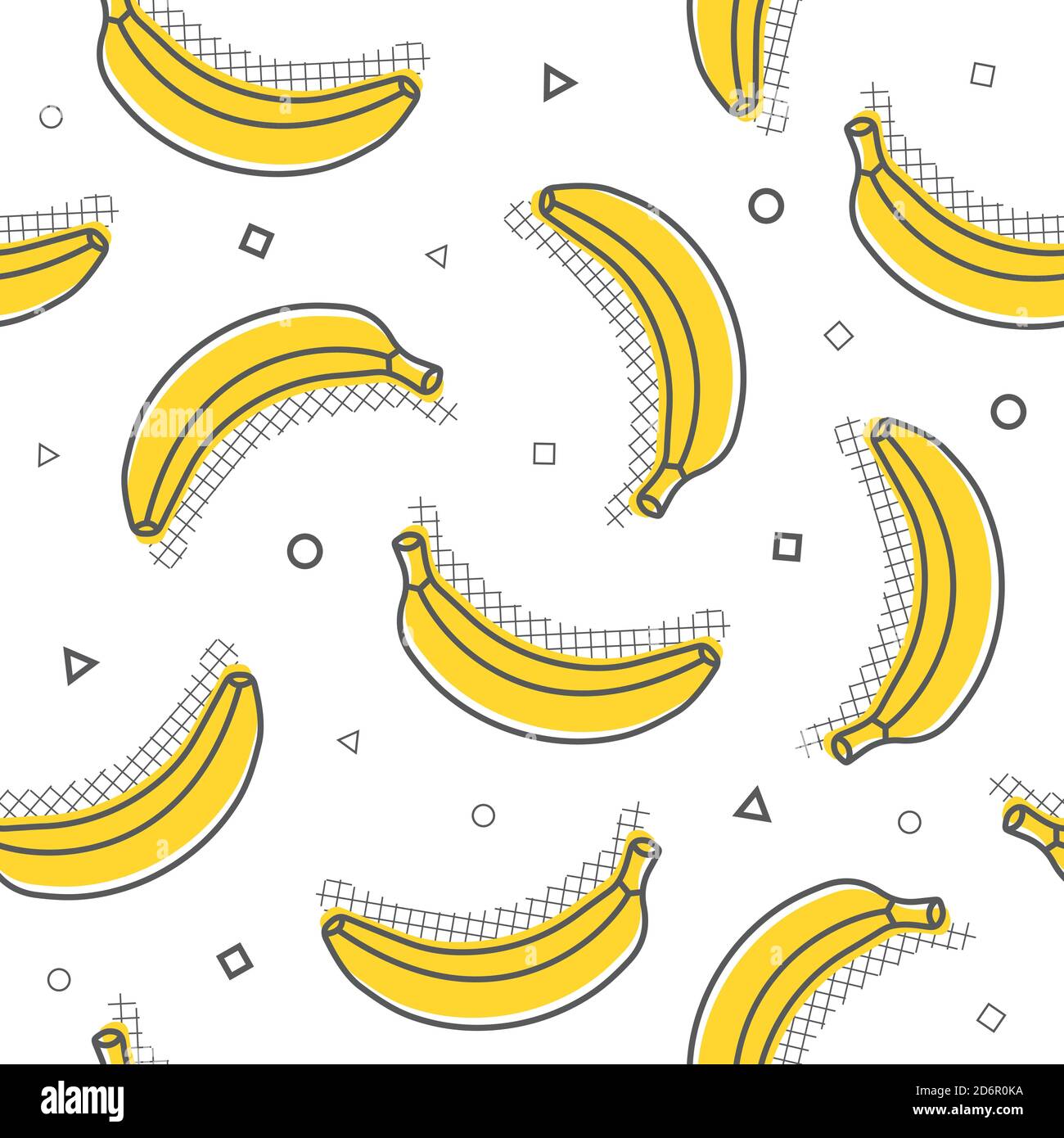 Childish seamless pattern with cute banana. Creative texture for fabric and textile Stock Vector