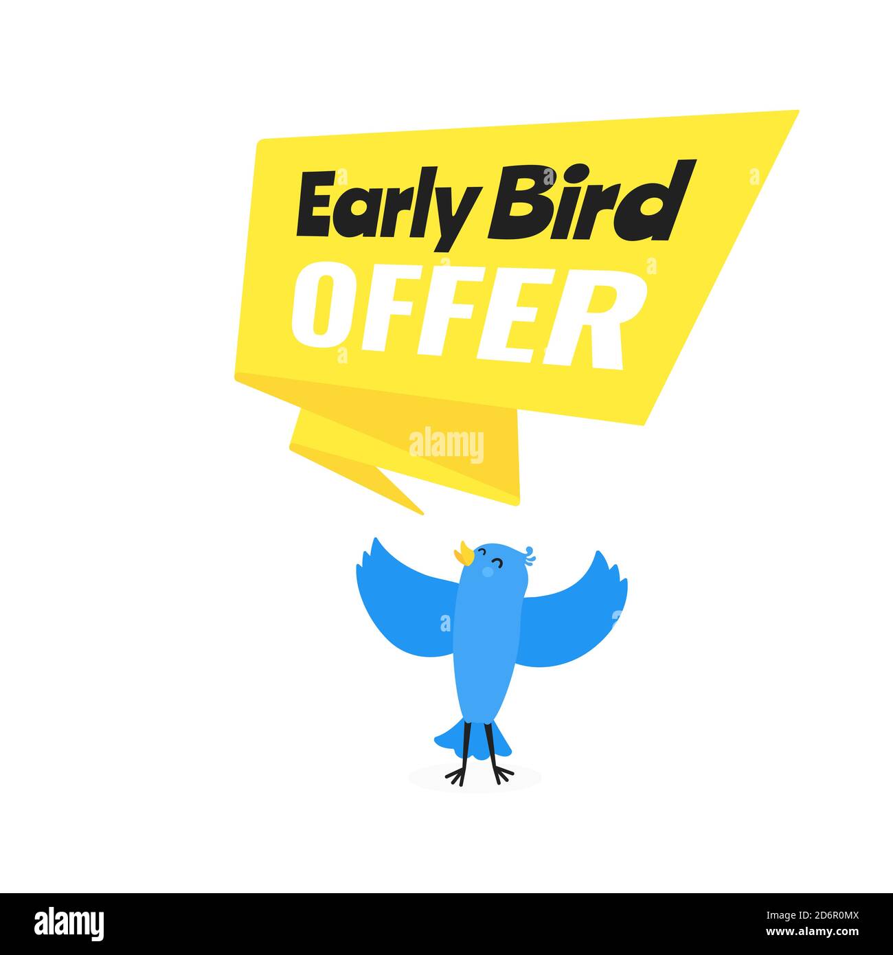 Early bird special offer discount sale event banner flat style design