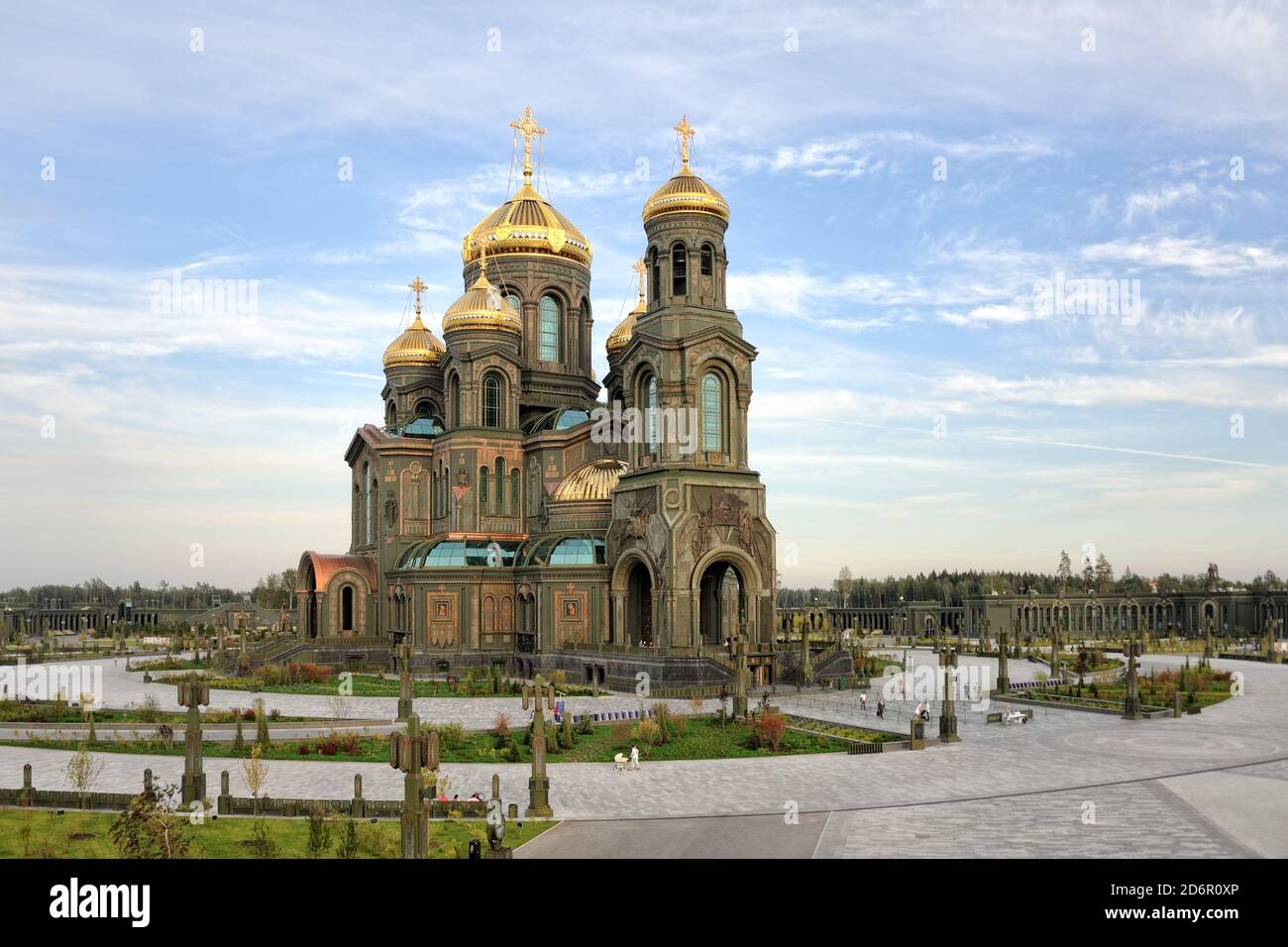 = Overview the Main Cathedral of the Russian Armed Forces =  View from observation platform on the Resurrection of Christ Cathedral, the main cathedra Stock Photo
