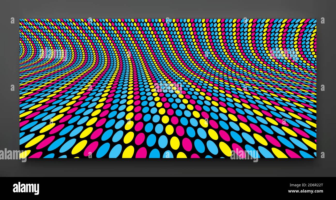 Dotted background with circles. Abstract polka dots pattern. 3d vector illustration. Stock Vector