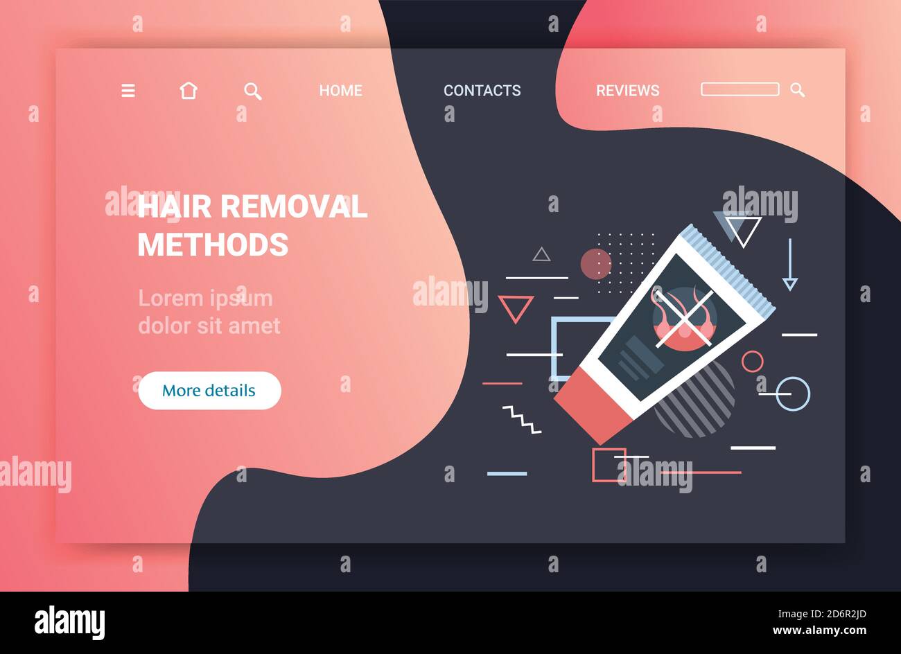 depilatory cream tube hair removal methods concept epilation and