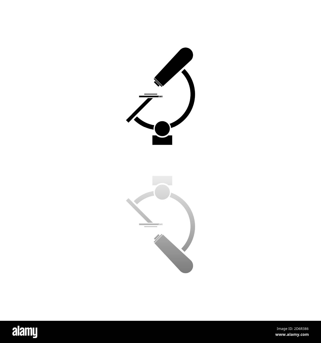 Microscope. Black symbol on white background. Simple illustration. Flat  Vector Icon. Mirror Reflection Shadow. Can be used in logo, web, mobile and  UI Stock Vector Image & Art - Alamy