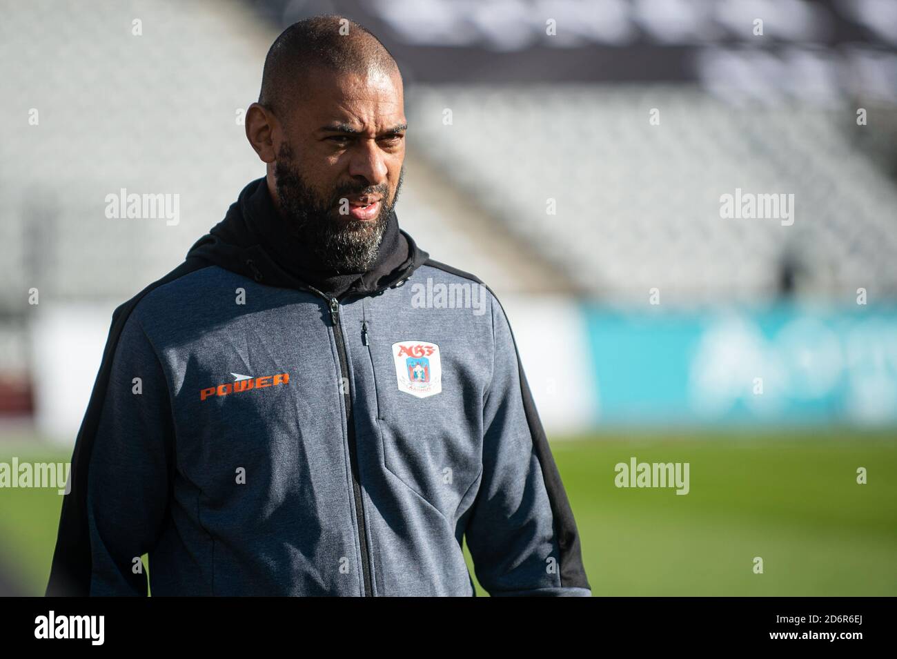 rhus Denmark 18th October Head Coach David Nielsen Of Agf Seen During The 3f Superliga Match Between rhus Gf And Ac Horsens At Ceres Park In rhus Photo Credit Gonzales Photo