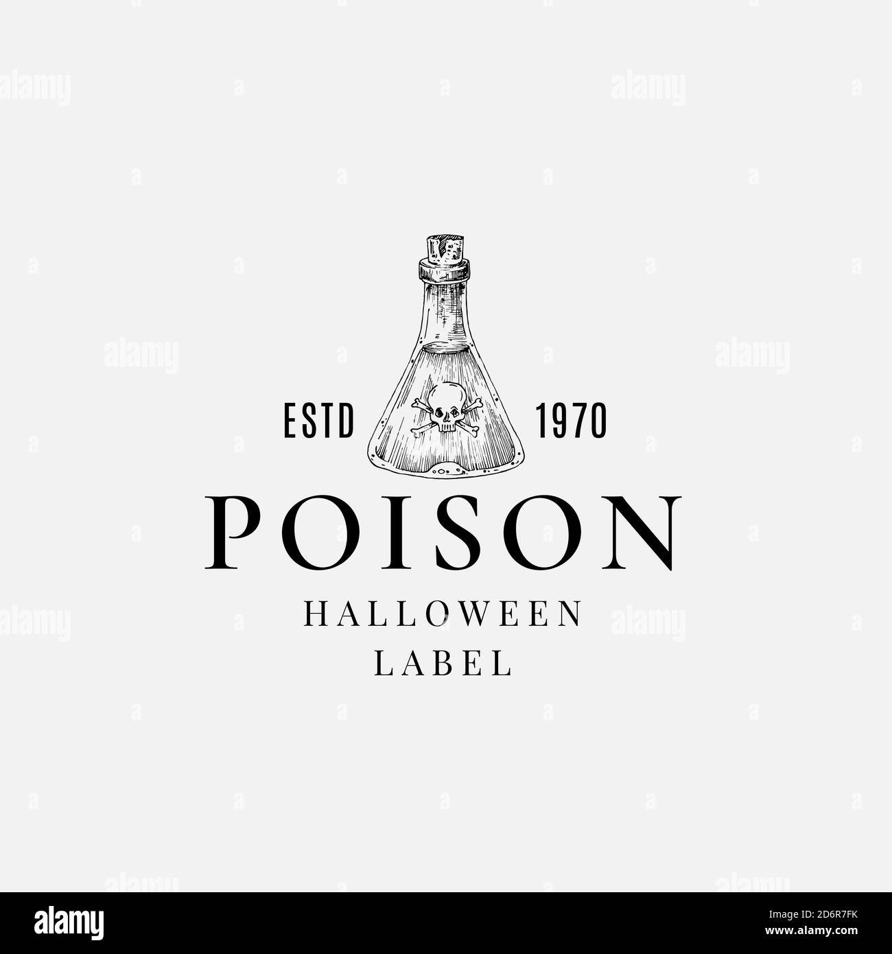 Premium Vector  Vial of poison venom sticker bottle of dangerous