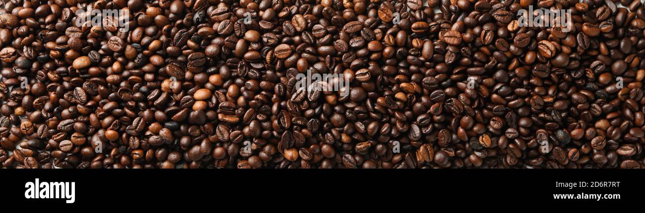 Pile of coffee beans on white background, top view Stock Photo - Alamy
