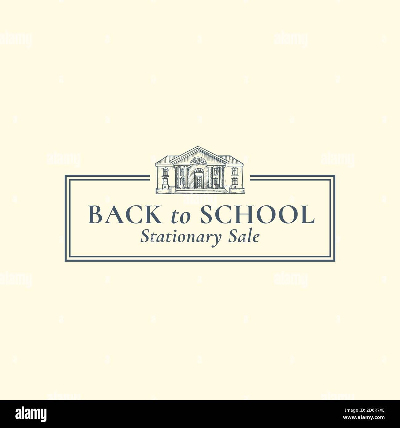 Welcome Back to School Stationary Vector Sign, Symbol or Logo Template ...