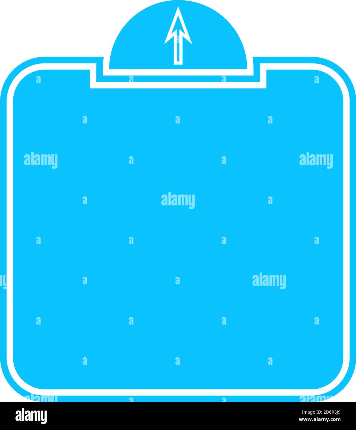 Scale icon flat. Blue pictogram on white background. Vector