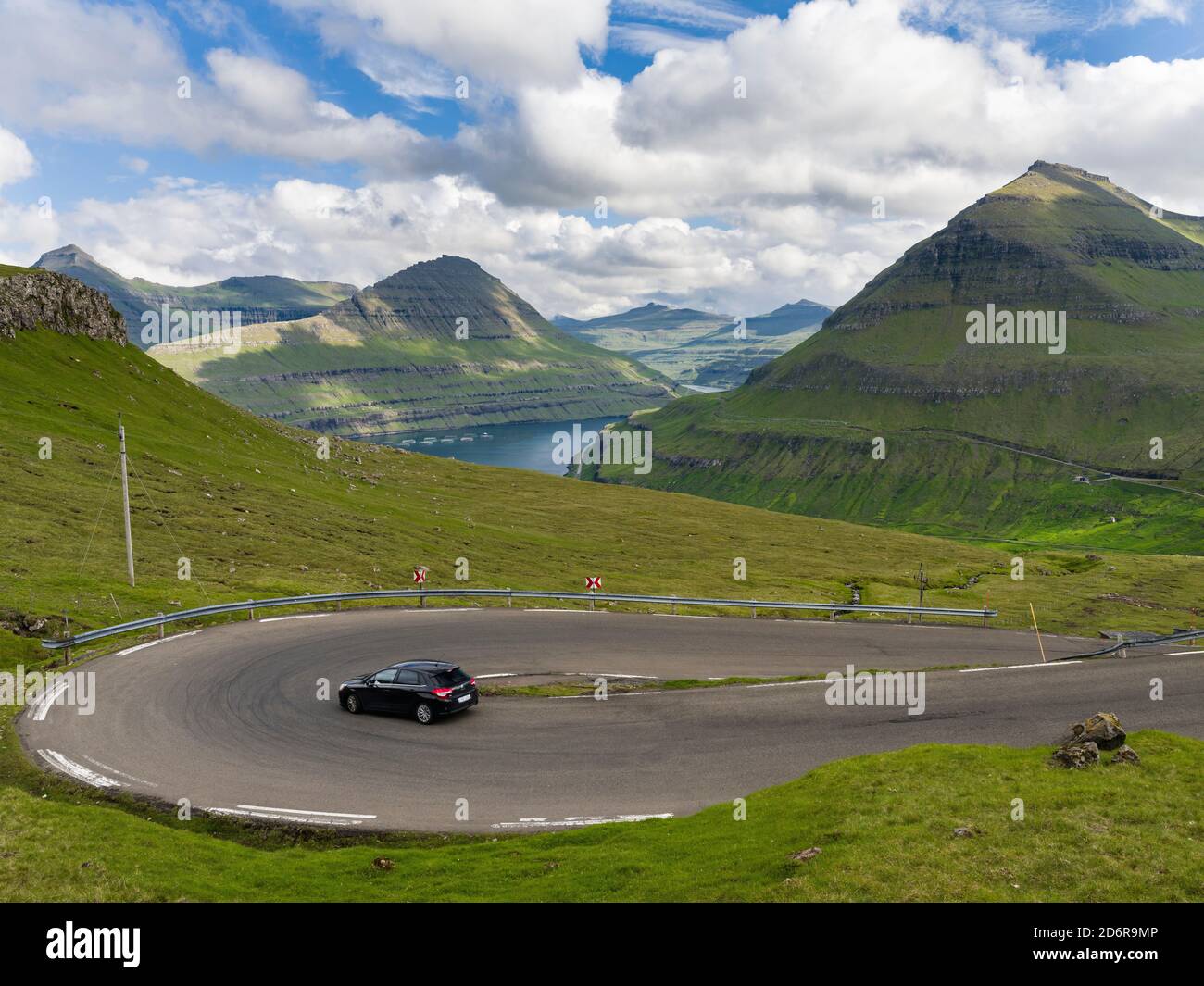 Mountain Road Leading Up To Mount Slaettaratindur The Highest Peak In The Faroe Islands Europe Northern Europe Denmark Faroe Islands Stock Photo Alamy