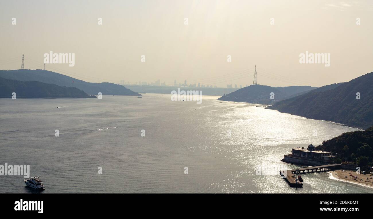 Istanbul Bosphorus view from Yavuz Sultan Selim Bridge Stock Photo - Alamy