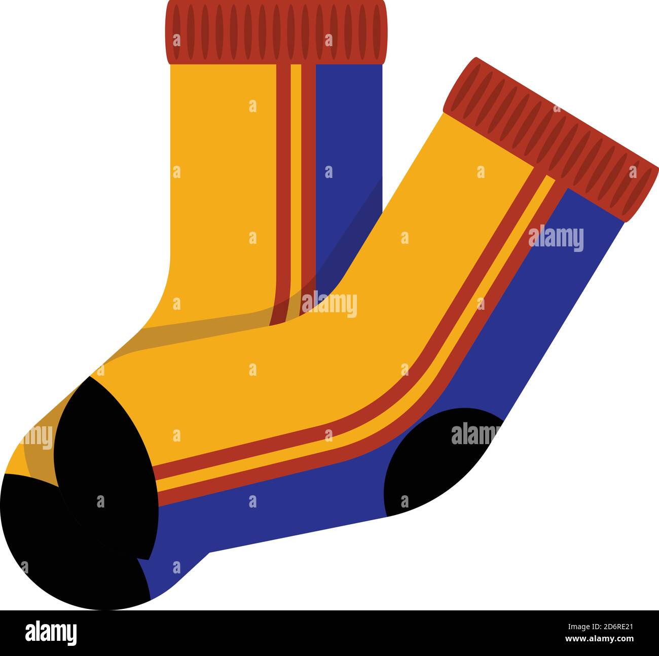 Warm socks icon. Cartoon of warm socks vector icon for web design