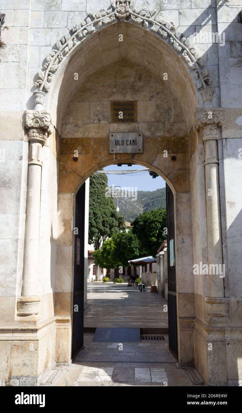 Antakya, Hatay / Turkey - October 08 2020: Antakya Ulu Cami Mosque entrance door Stock Photo