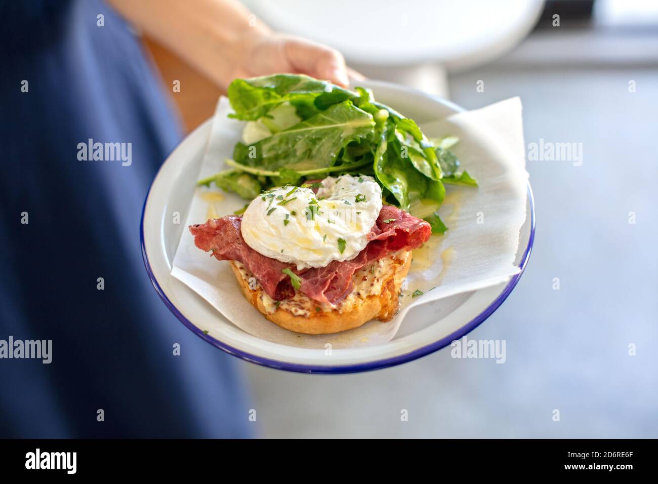 New YorkStyle Bacon Egg and Cheese Sandwich Stock Photo Alamy
