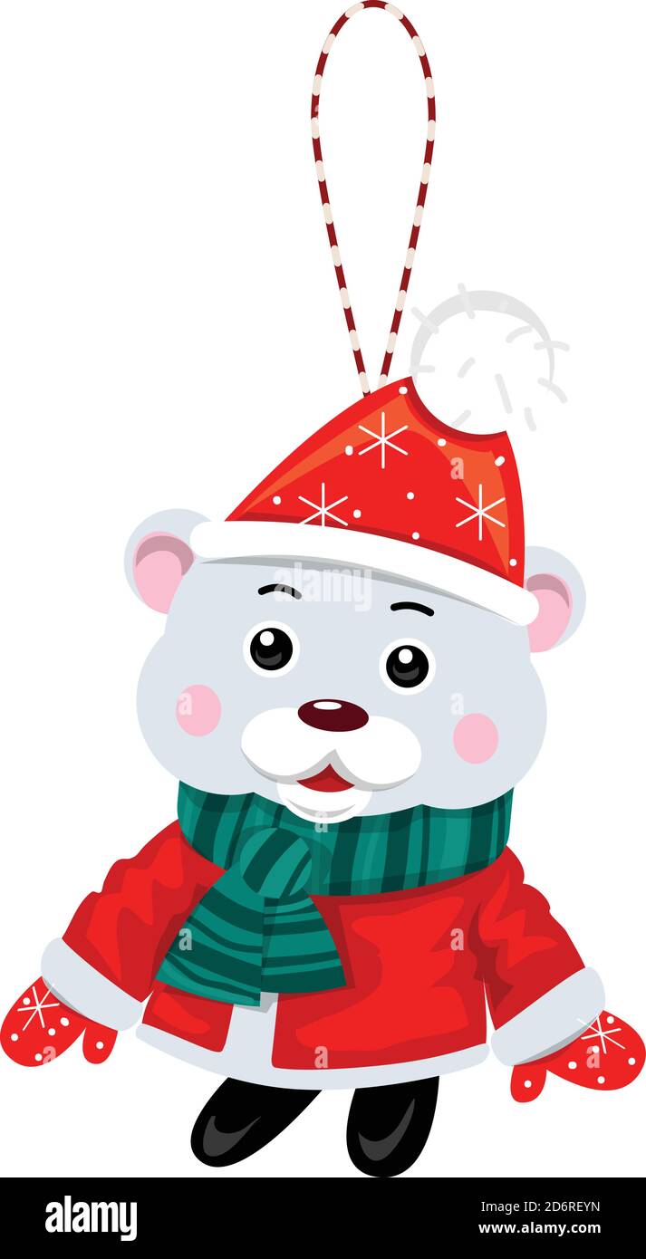 Christmas bear icon. Cartoon of christmas bear vector icon for web