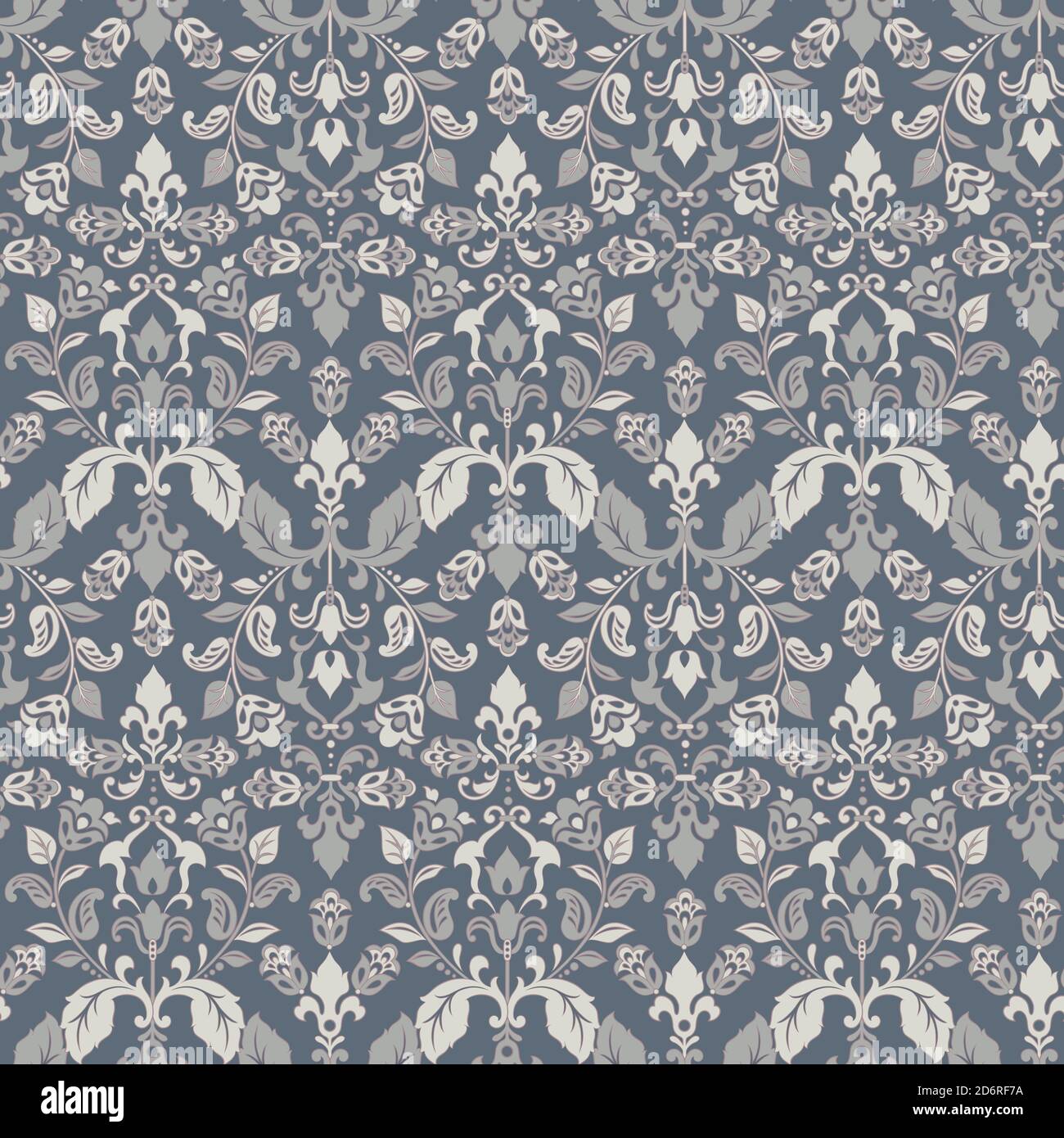 damask floral seamless wallpaper. vintage vector background Stock ...