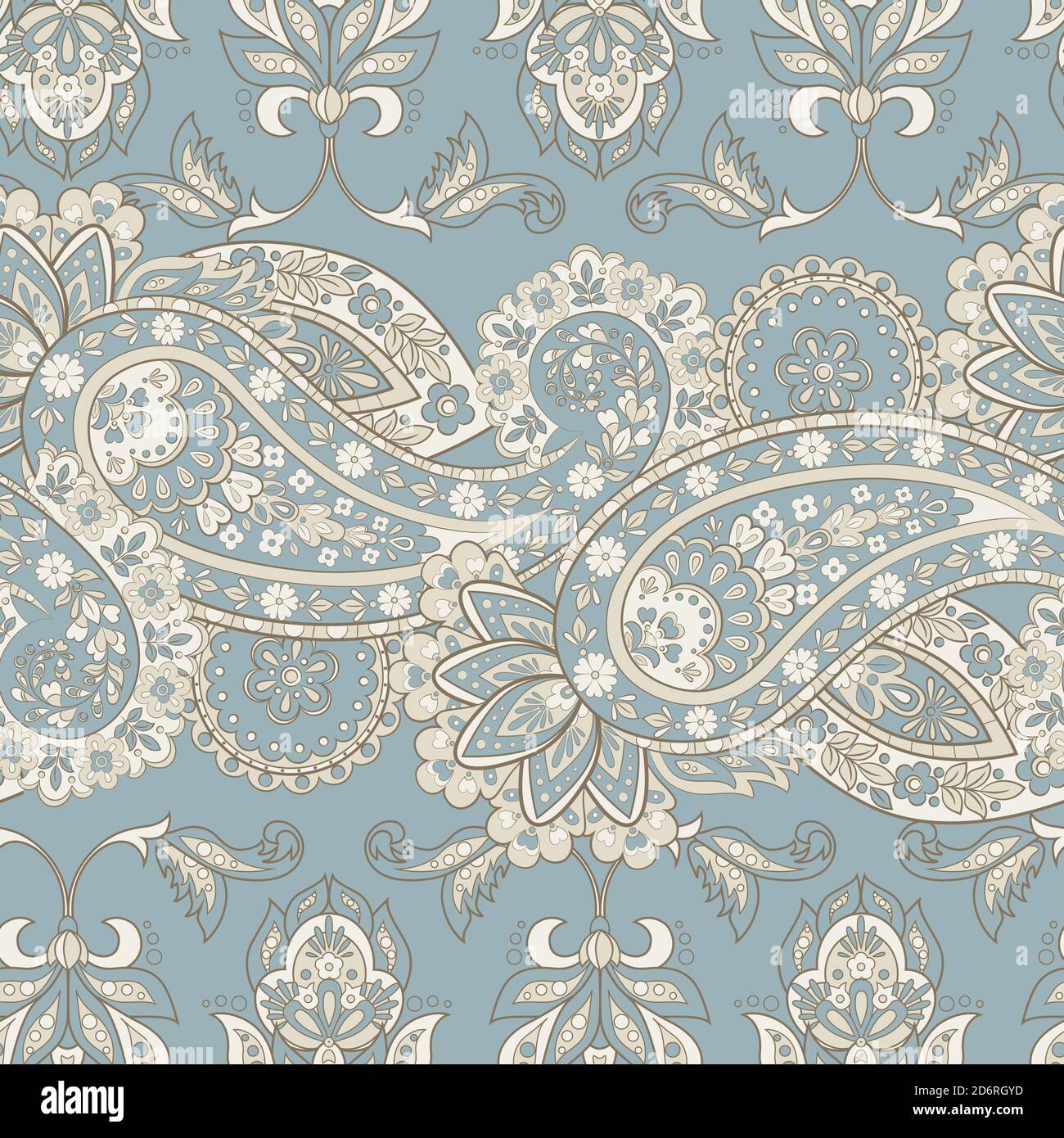 Paisley seamless floral pattern. Indian vintage background Stock Vector ...