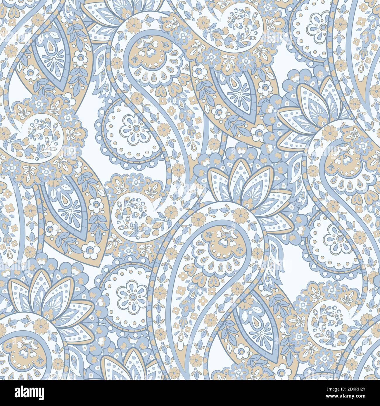 Seamless Paisley pattern. Floral vector illustration Stock Vector Image ...