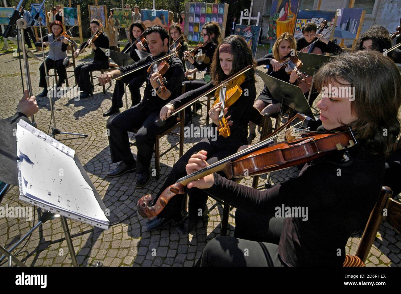 Open air classical concert, Tirana, Albania Stock Photo - Alamy