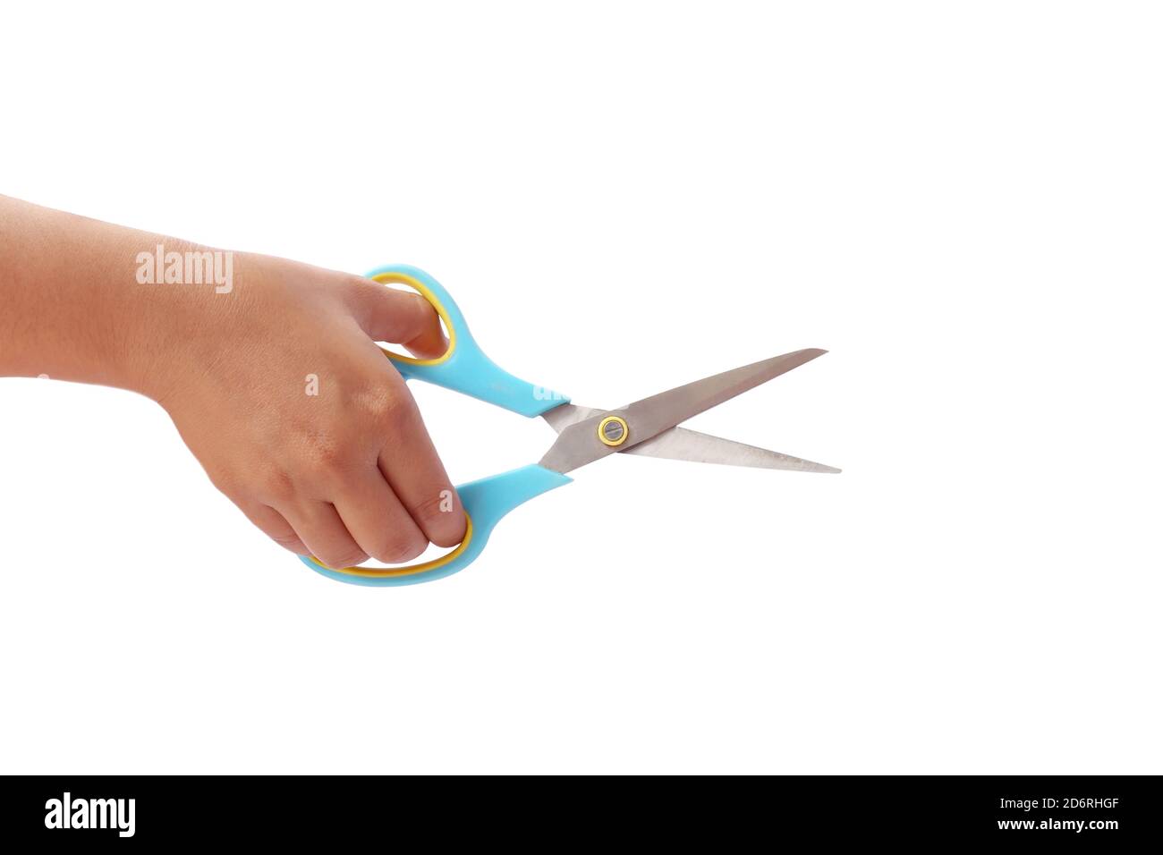 Hand with Scissors Cutting String Holding House Stock Image - Image of  market, hand: 8964873
