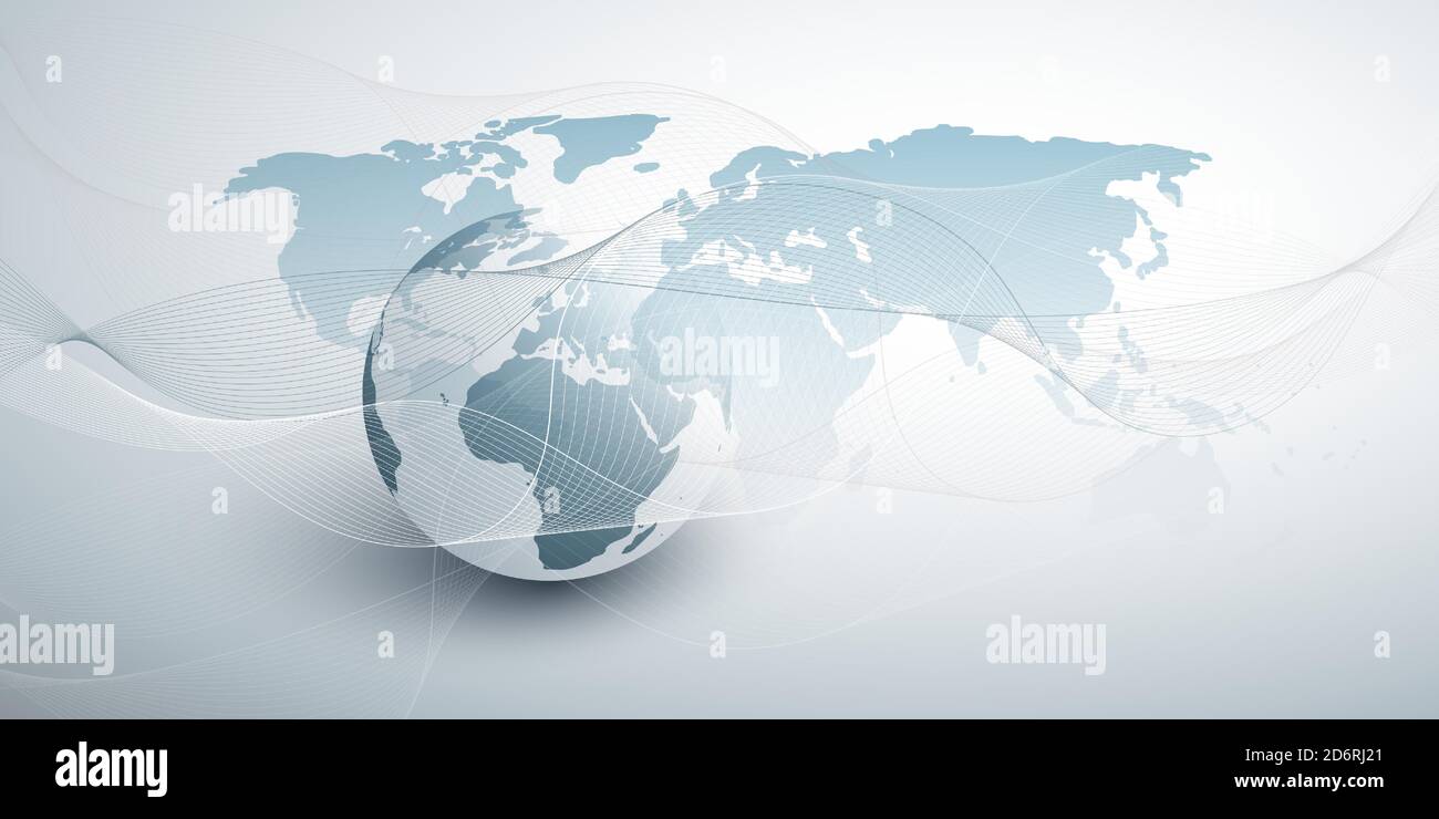 Cloud Computing and Global Networks Concept Design with Earth Globe and ...