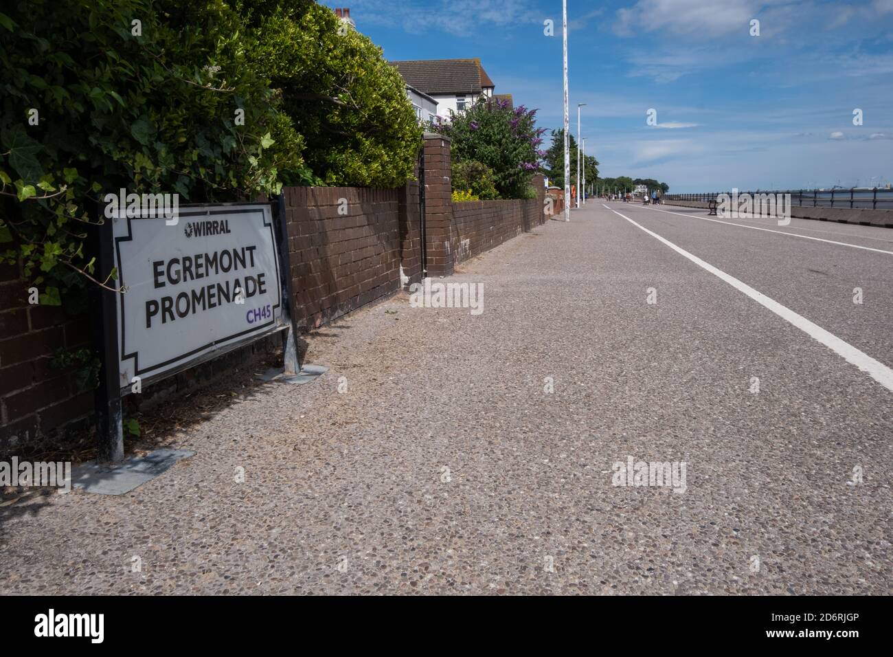 Egremont promenade Wallasey in Wirral July 2020 Stock Photo