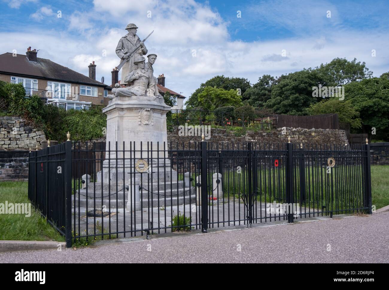 War memorial on the millenium trail in Wallasey Wirral July 2020 Stock Photo
