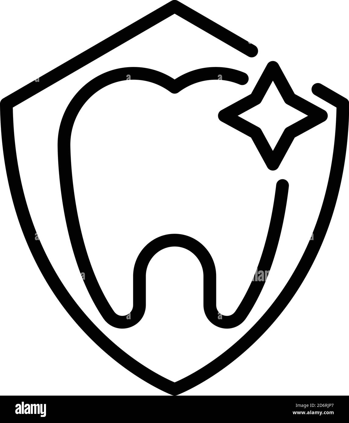 Shield dental icon, outline style Stock Vector Image & Art Alamy