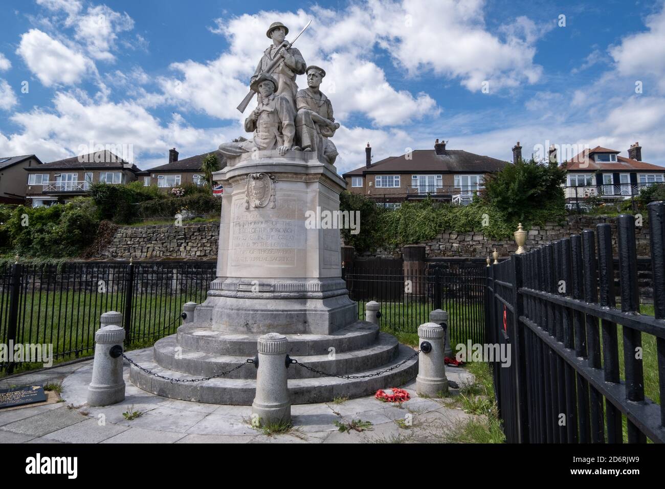 War memorial on the millenium trail in Wallasey Wirral July 2020 Stock Photo