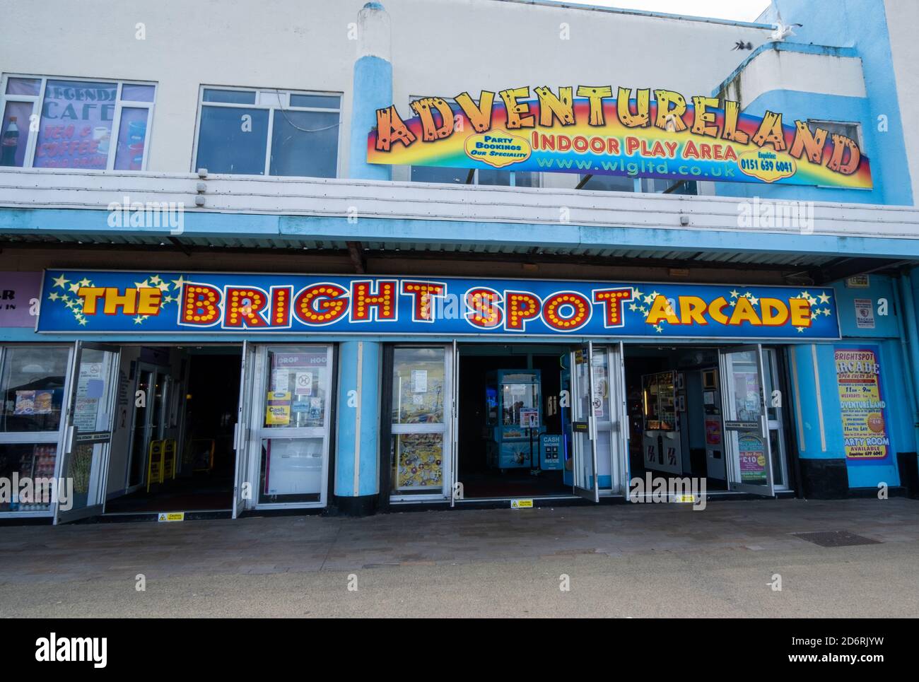 Adventureland Indoor PLay Area dn Bright Spot Arcade in New Brighton Wirral July 2020 Stock Photo