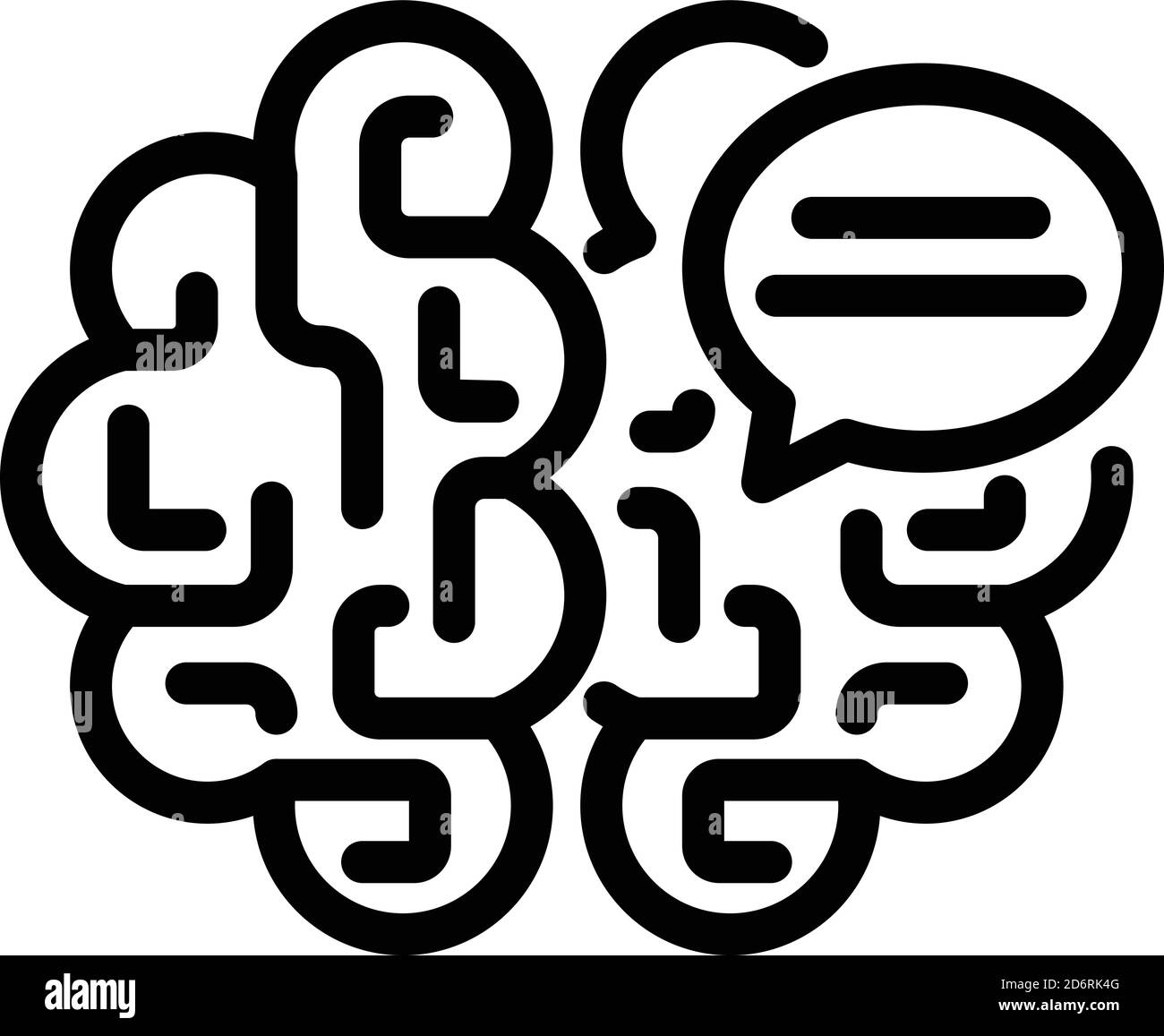 Cloud idea icon, outline style Stock Vector